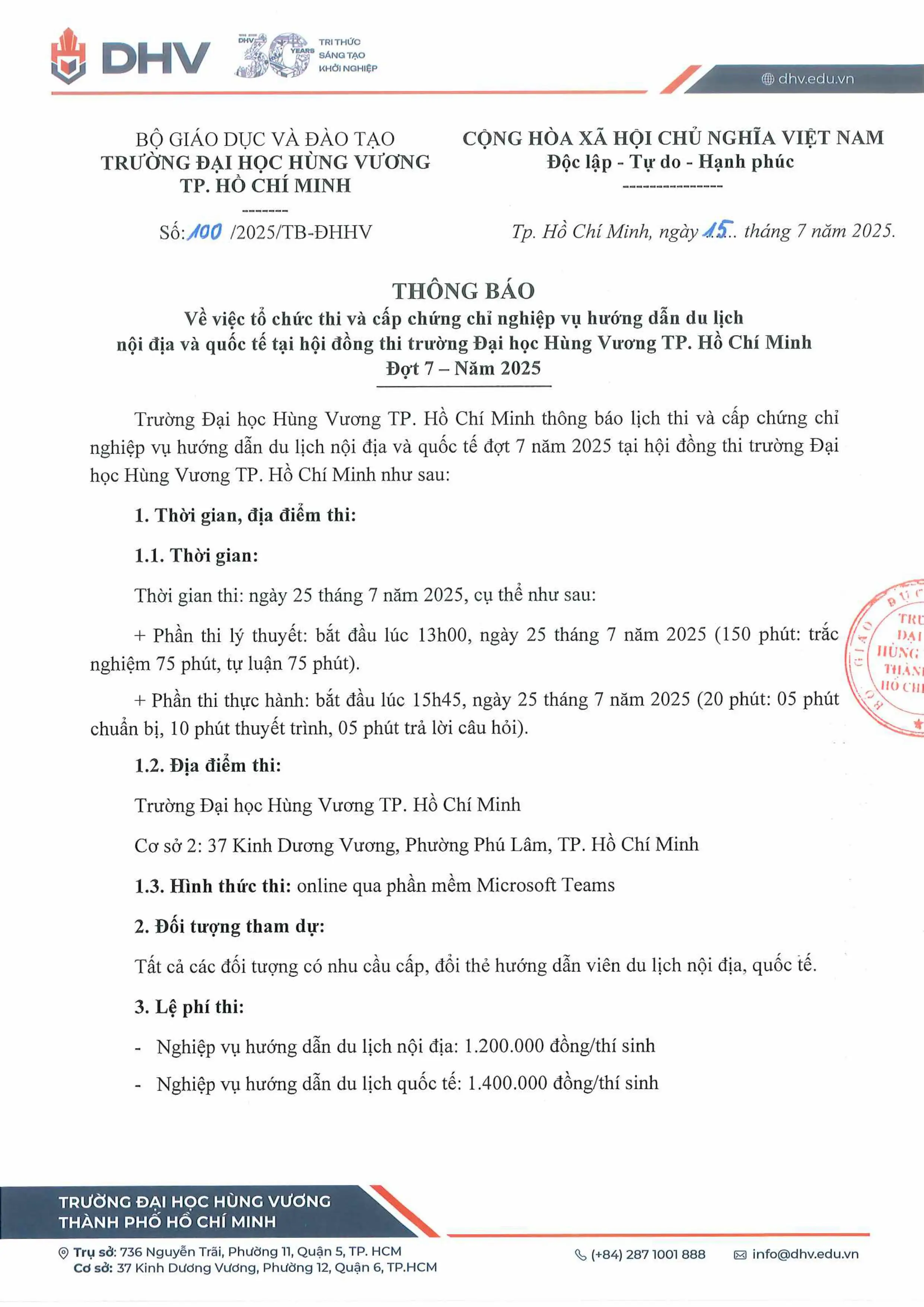 DHV - Trường Đại Học Hùng Vương TPHCM