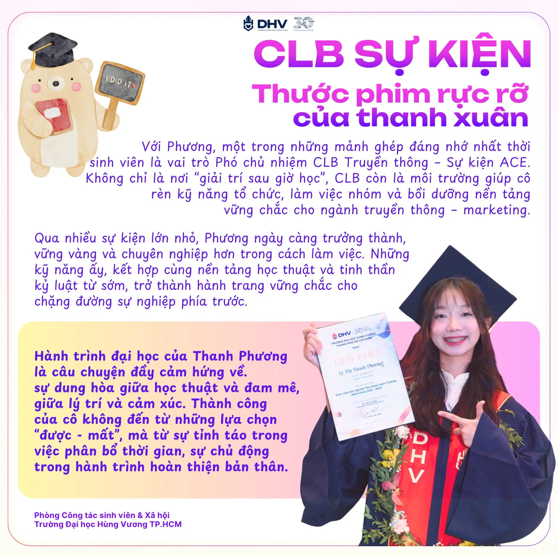 Thủ khoa K21 Trường Đại học Hùng Vương TP. Hồ Chí Minh (DHV)