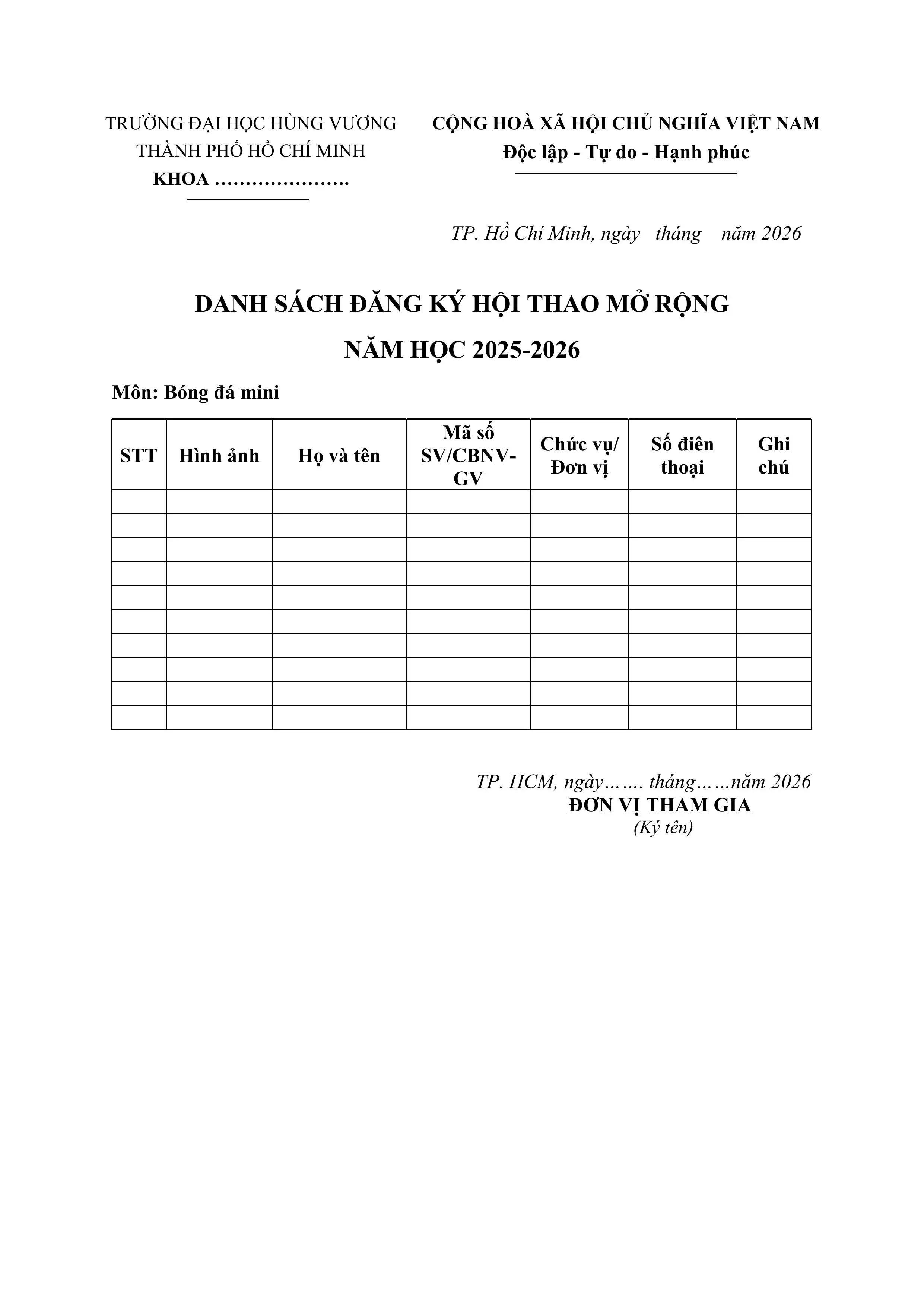 DHV - Trường Đại Học Hùng Vương TPHCM
