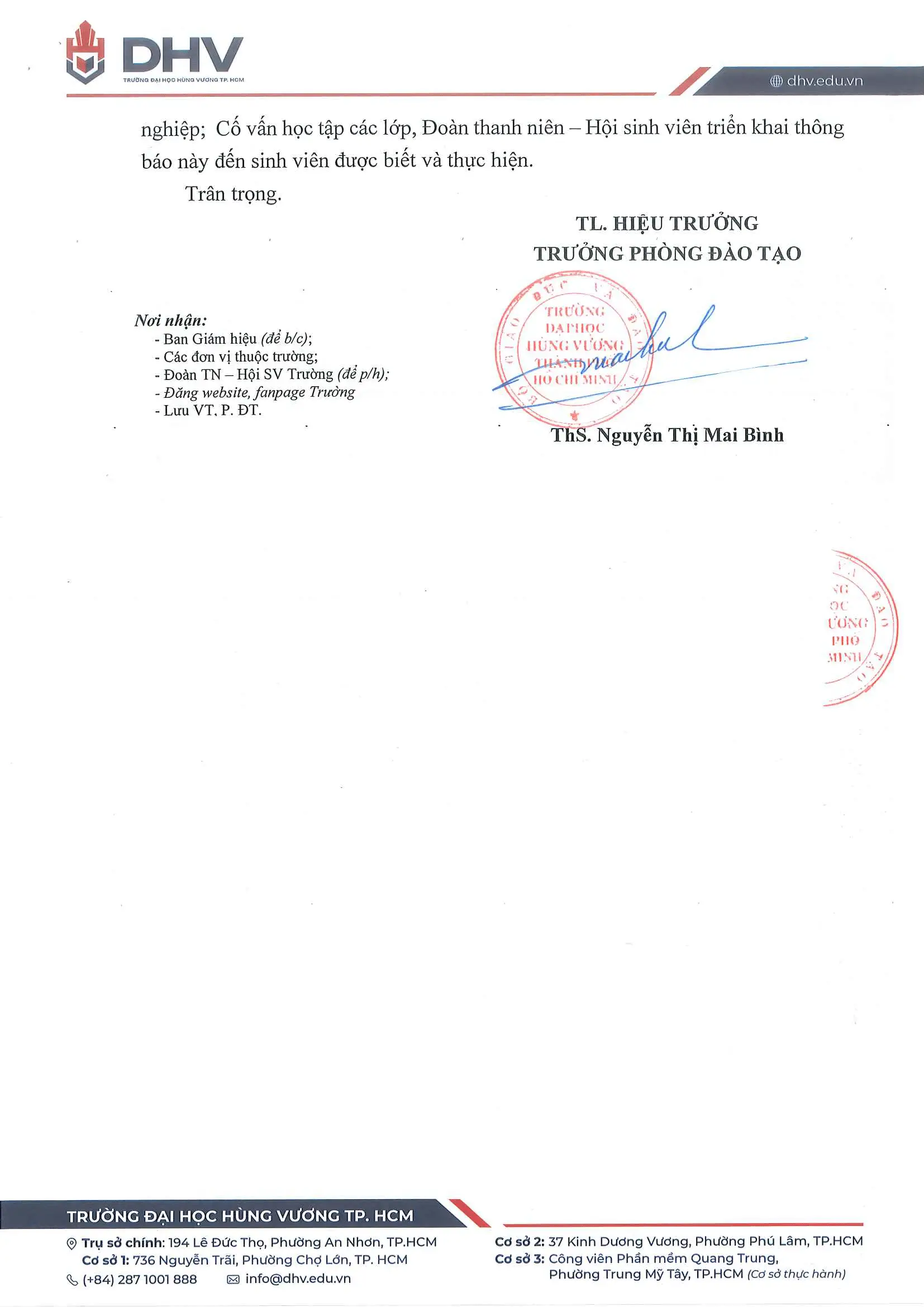 DHV - Trường Đại Học Hùng Vương TPHCM