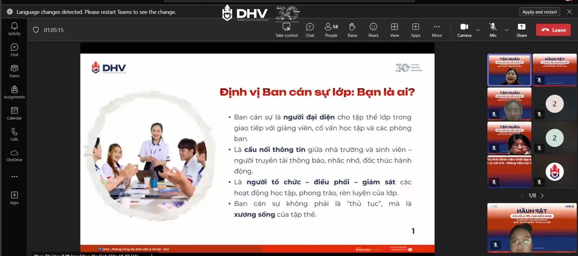 Cơ hội để sinh viên hiểu rõ hơn về vai trò, nhiệm vụ và quyền lợi của Ban Cán Sự Lớp