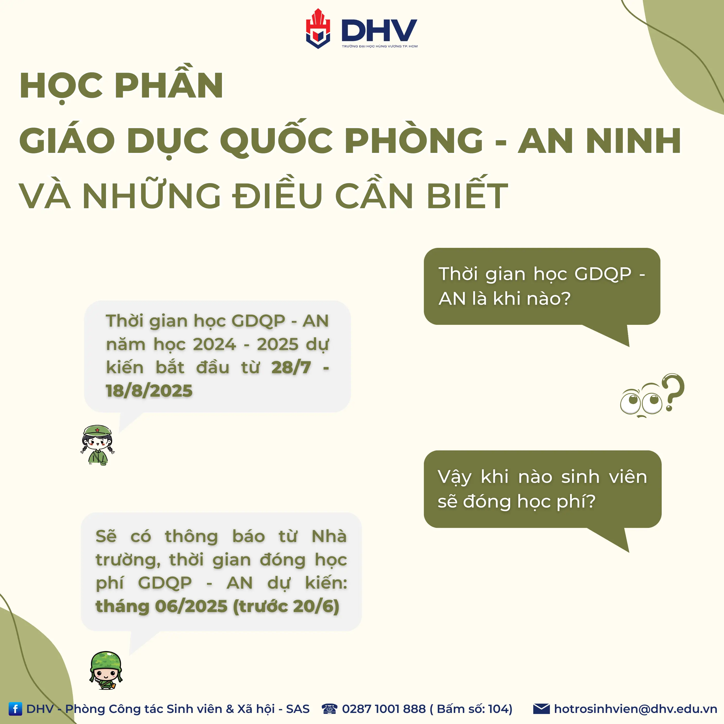 Thời gian bắt đầu học và thời gian đóng học phí dự kiến
