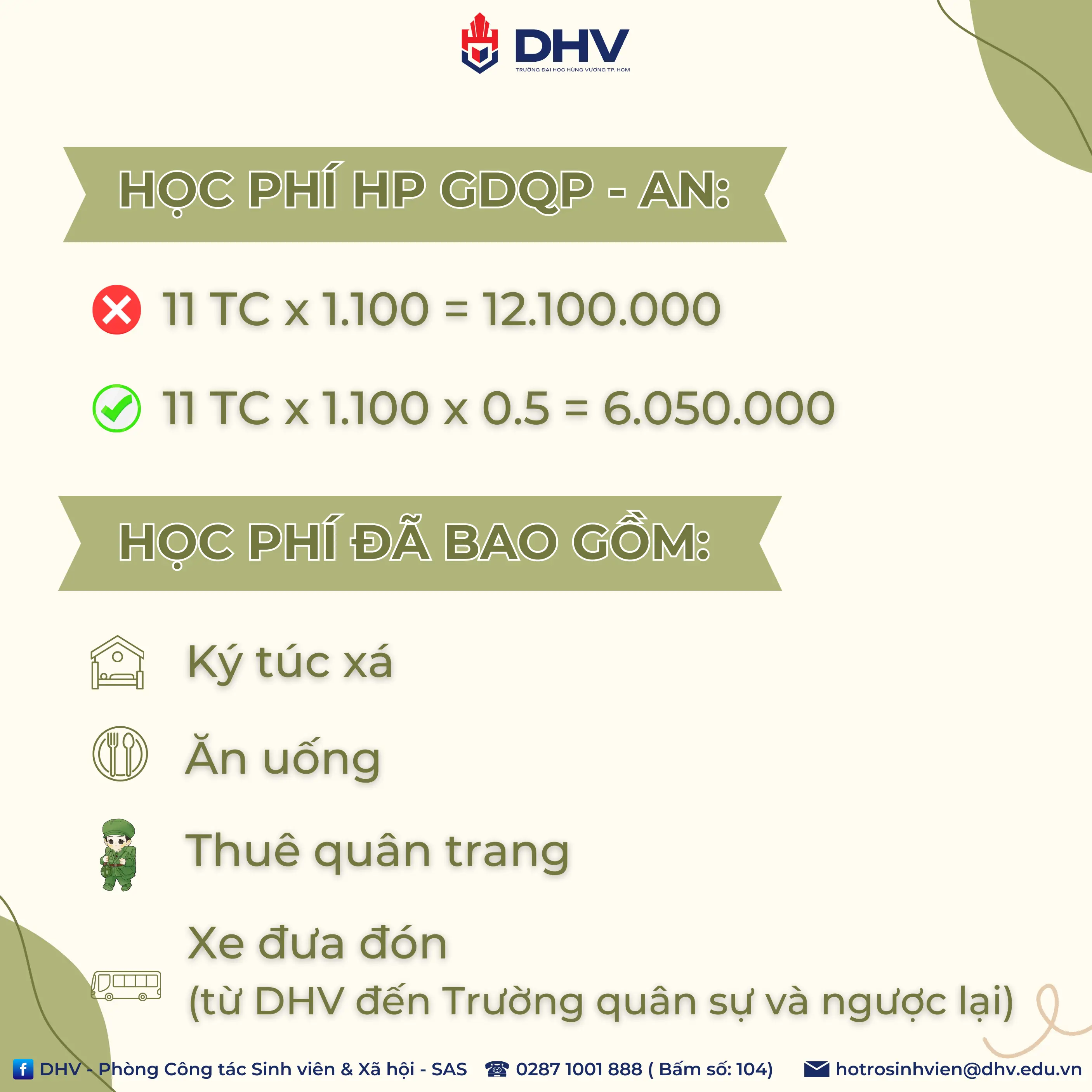 Thông tin về học phí