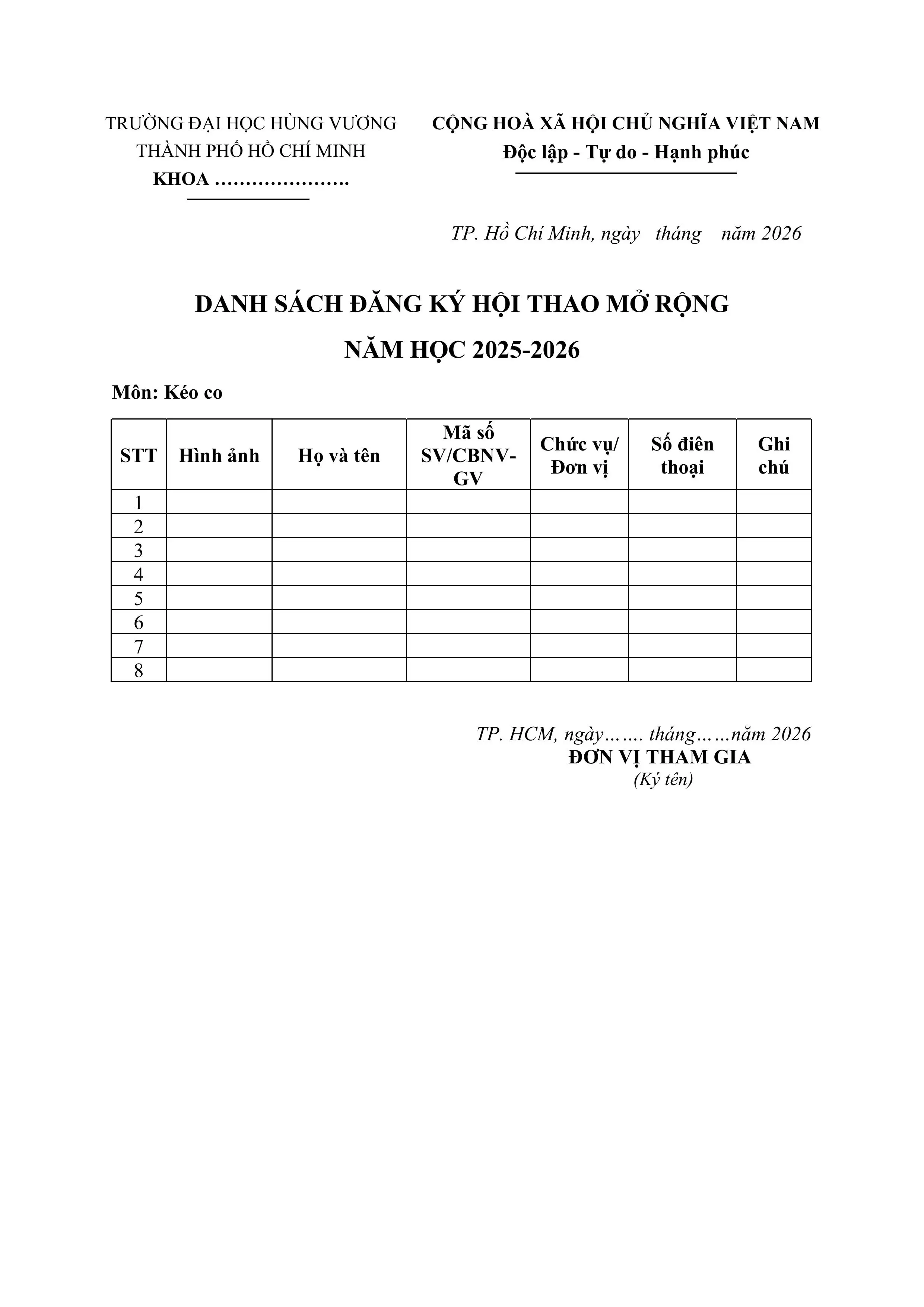 DHV - Trường Đại Học Hùng Vương TPHCM