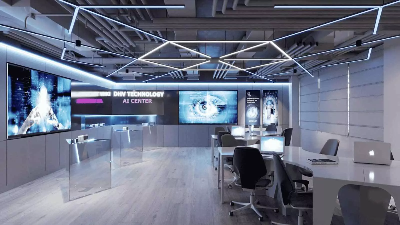 phòng ai center của trường Đại Học Hùng Vương - DHV