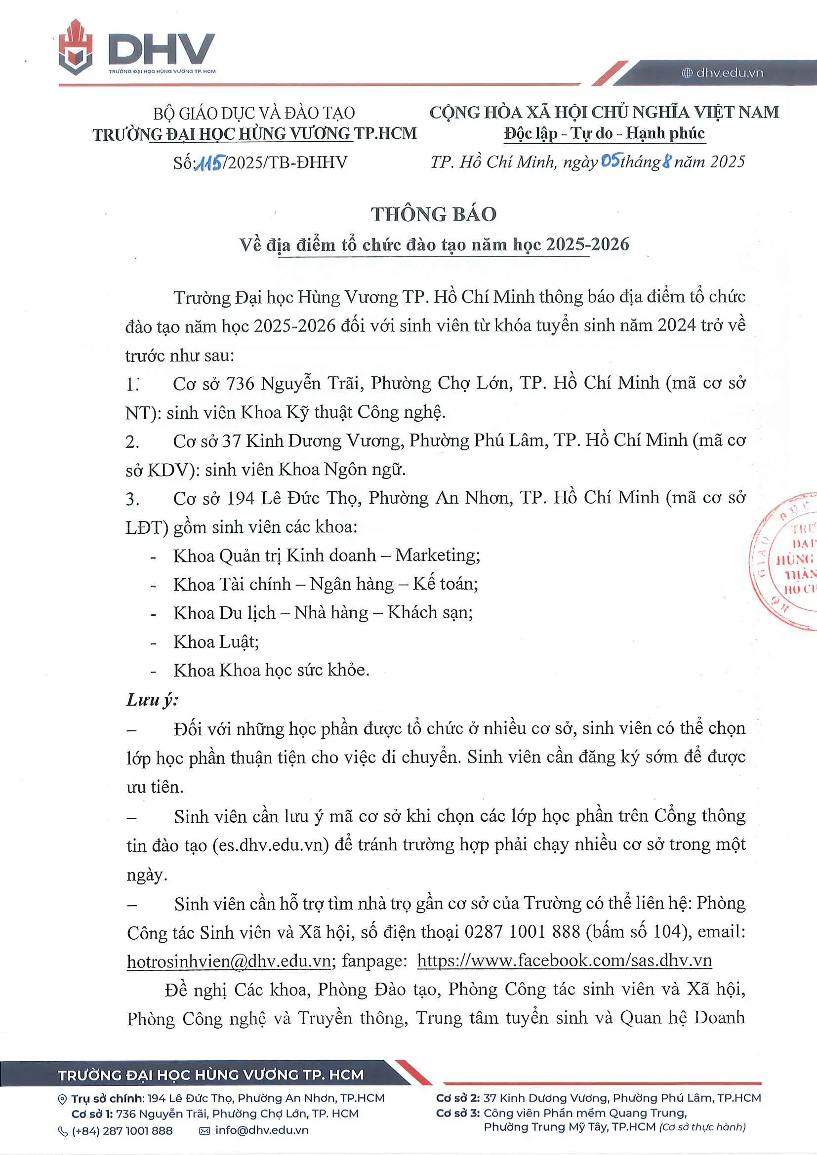 DHV - Trường Đại Học Hùng Vương TPHCM